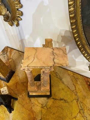 Lot 247 - A pair of large carved Siena marble grand tour models
