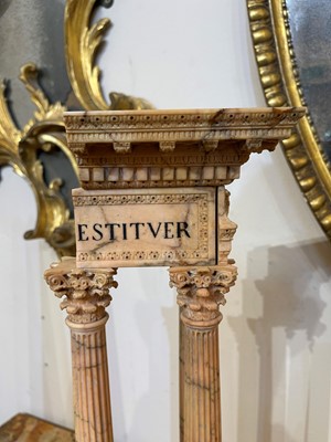 Lot 247 - A pair of large carved Siena marble grand tour models