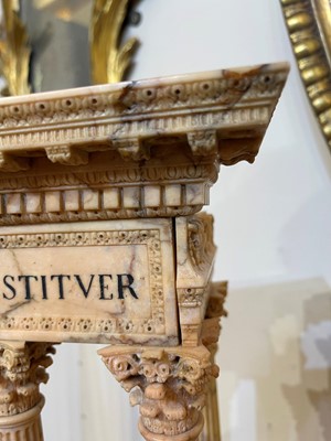 Lot 247 - A pair of large carved Siena marble grand tour models
