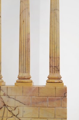 Lot 247 - A pair of large carved Siena marble grand tour models