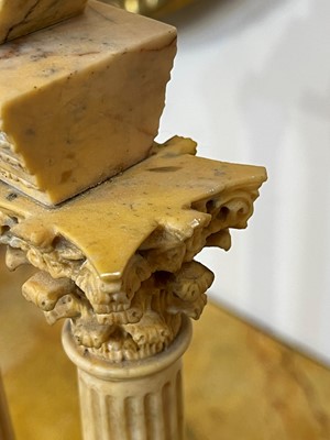 Lot 247 - A pair of large carved Siena marble grand tour models