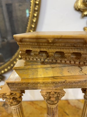 Lot 247 - A pair of large carved Siena marble grand tour models