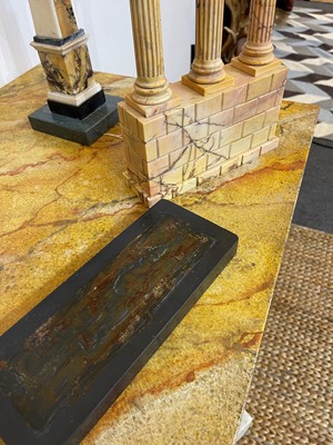 Lot 247 - A pair of large carved Siena marble grand tour models