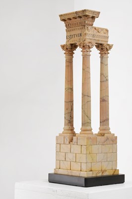 Lot 247 - A pair of large carved Siena marble grand tour models