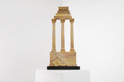 Lot 247 - A pair of large carved Siena marble grand tour models