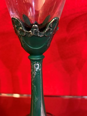 Lot 190 - A set of six Art Nouveau-style wine glasses