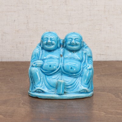 Lot 62 - A Chinese turquoise-glazed incense holder