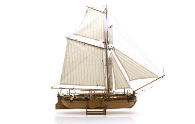 Lot 246 - A hand built pond yacht