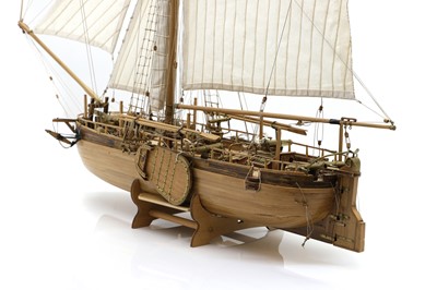Lot 246 - A hand built pond yacht