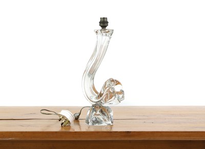 Lot 194 - A Daum crystal glass table lamp