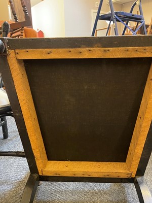 Lot 158 - An ebonised bobbin-framed nursing chair