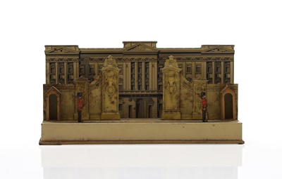 Lot 248 - A tin-plate clock work model of Buckingham palace