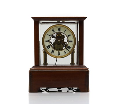 Lot 208 - A Eureka electric mahogany mantel clock