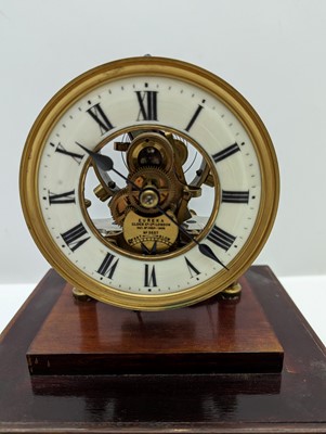 Lot 208 - A Eureka electric mahogany mantel clock