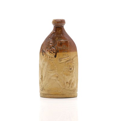 Lot 143 - A rare Doulton & Watts stoneware flask
