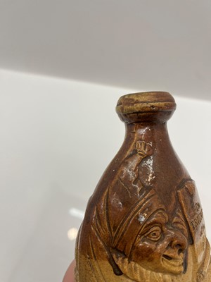 Lot 143 - A rare Doulton & Watts stoneware flask