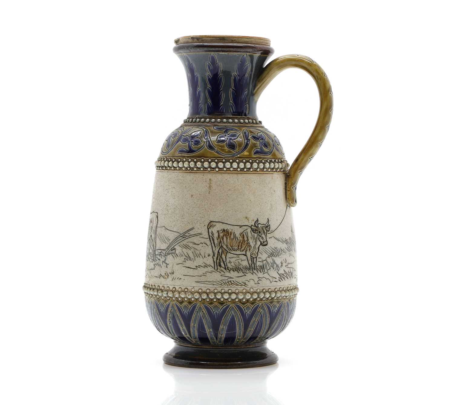 Lot 135 - A Doulton Lambeth stoneware ewer