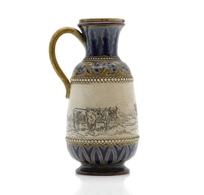 Lot 135 - A Doulton Lambeth stoneware ewer