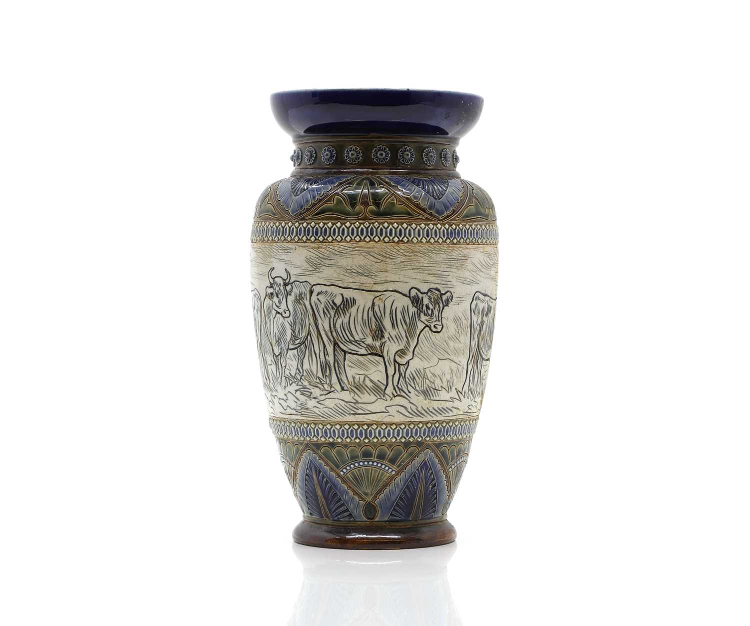 Lot 136 - A Doulton Lambeth stoneware vase