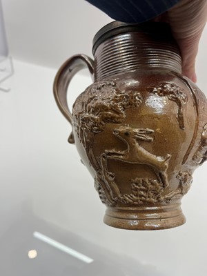 Lot 166 - A collection of salt-glazed stoneware items