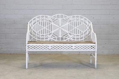 Lot 125 - A cast iron bench