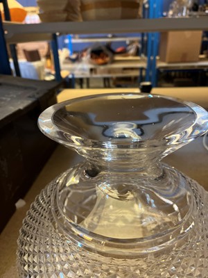 Lot 193 - A pair of Waterford Crystal glass 'Inishmaan' table lamps