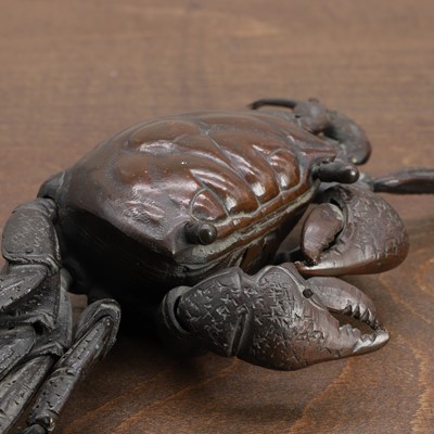 Lot 209 - A Japanese bronze jizai okimono