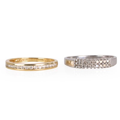 Lot 269 - Two half eternity rings