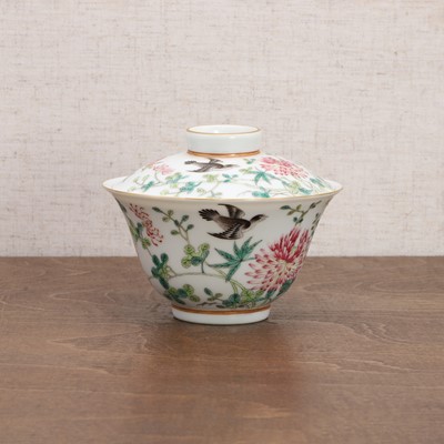 Lot 99 - A Chinese famille rose teacup and cover