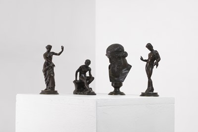Lot 259 - A collection of grand tour bronzes after the antique