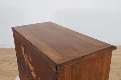 Lot 157 - A George I and later walnut chest of drawers