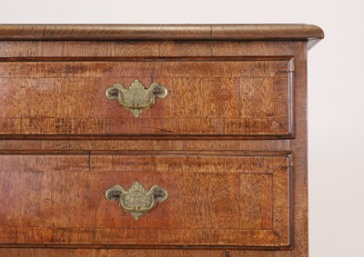 Lot 157 - A George I and later walnut chest of drawers