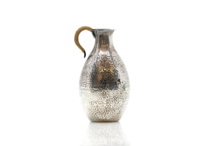 Lot 25 - A Japanese silver sake ewer