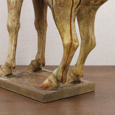 Lot 8 - A Chinese sancai-glazed pottery horse