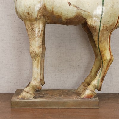 Lot 8 - A Chinese sancai-glazed pottery horse