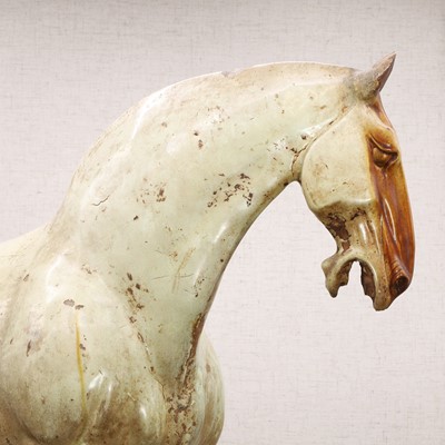 Lot 8 - A Chinese sancai-glazed pottery horse
