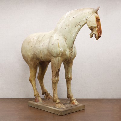 Lot 8 - A Chinese sancai-glazed pottery horse