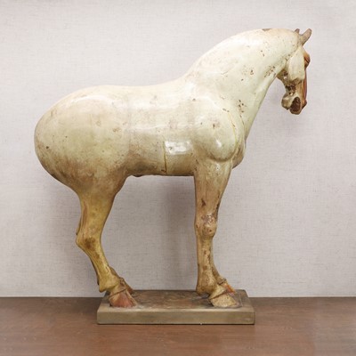 Lot 8 - A Chinese sancai-glazed pottery horse