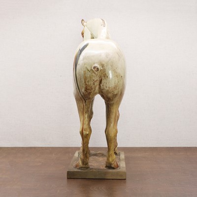 Lot 8 - A Chinese sancai-glazed pottery horse