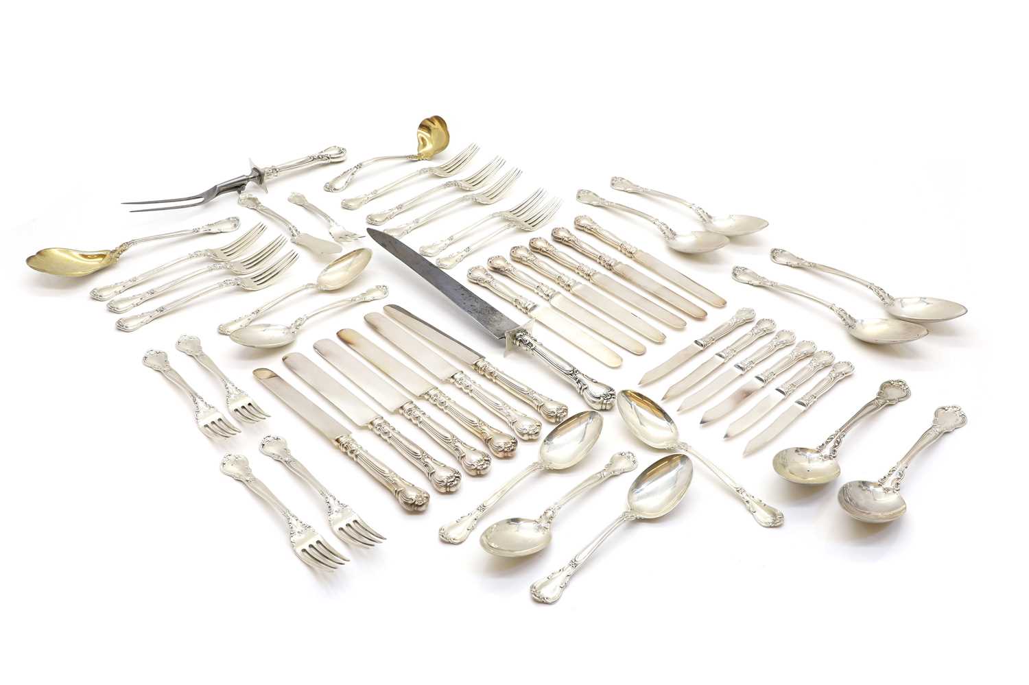 Lot 29 - A Gorham Sterling silver 'Chantilly' pattern flatware service