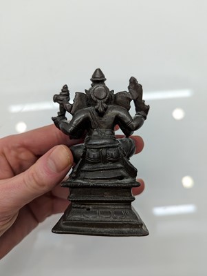Lot 236 - A group of nine bronze buddha and other deities