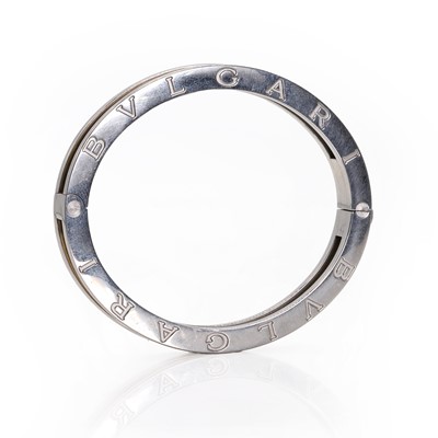 Lot 150 - A stainless steel and 18ct gold B.Zero1 bangle, by Bulgari