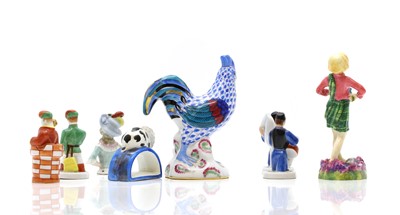Lot 156 - A group of five Herend porcelain figures