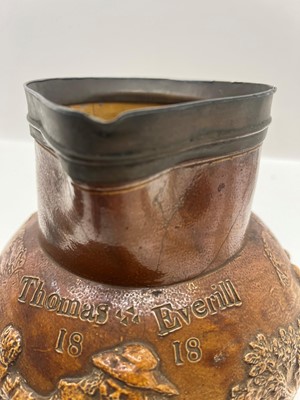 Lot 142 - A group of four salt glazed stoneware 'Harvest' jugs