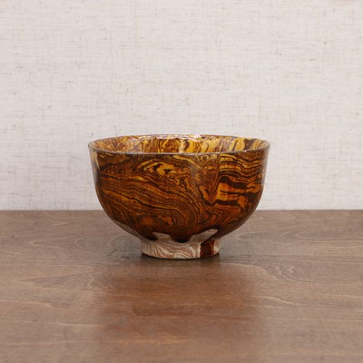 Lot 13 - A Chinese marbled clay bowl