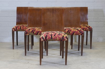 Lot 66 - A set of six French Art Deco mahogany chairs