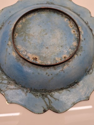 Lot 65 - A Chinese cloisonné plate