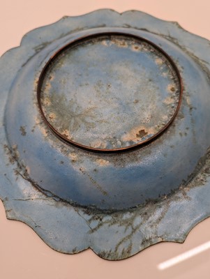 Lot 65 - A Chinese cloisonné plate