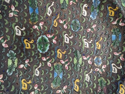 Lot 65 - A Chinese cloisonné plate