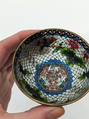 Lot 65 - A Chinese cloisonné plate